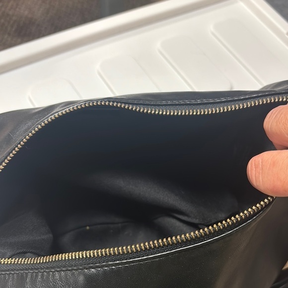 Elegant Black Crescent Shoulder Bag with Braided Handle - Picture 8 of 9